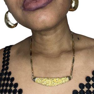 Gold Tone Link Necklace